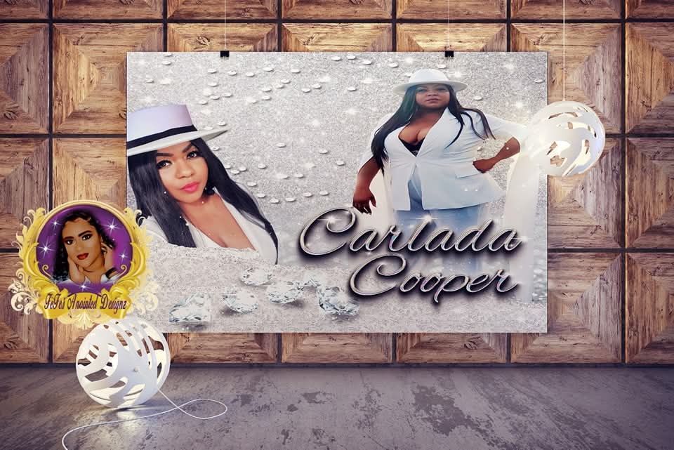 Silver portrait banner mockup