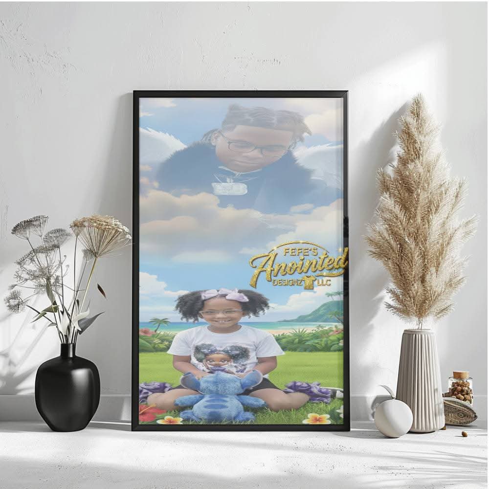 Family remembrance portrait mockup