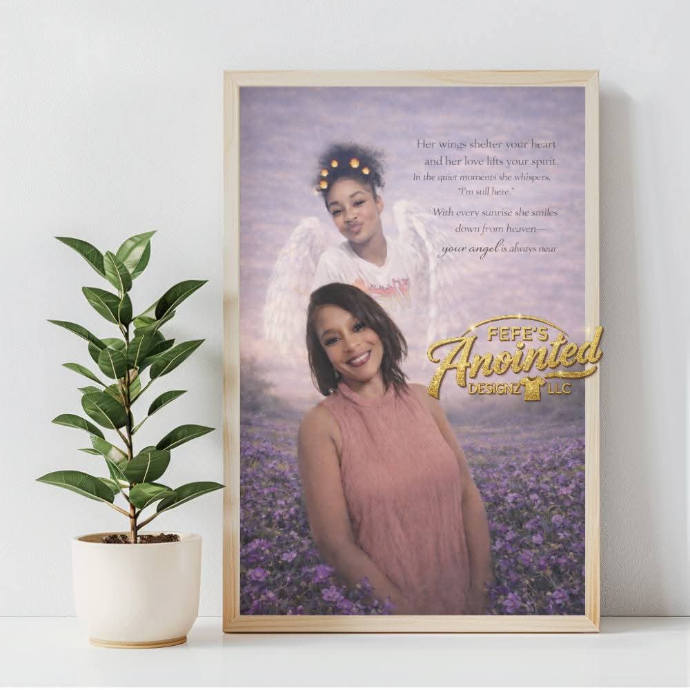 Lavender remembrance portrait mockup