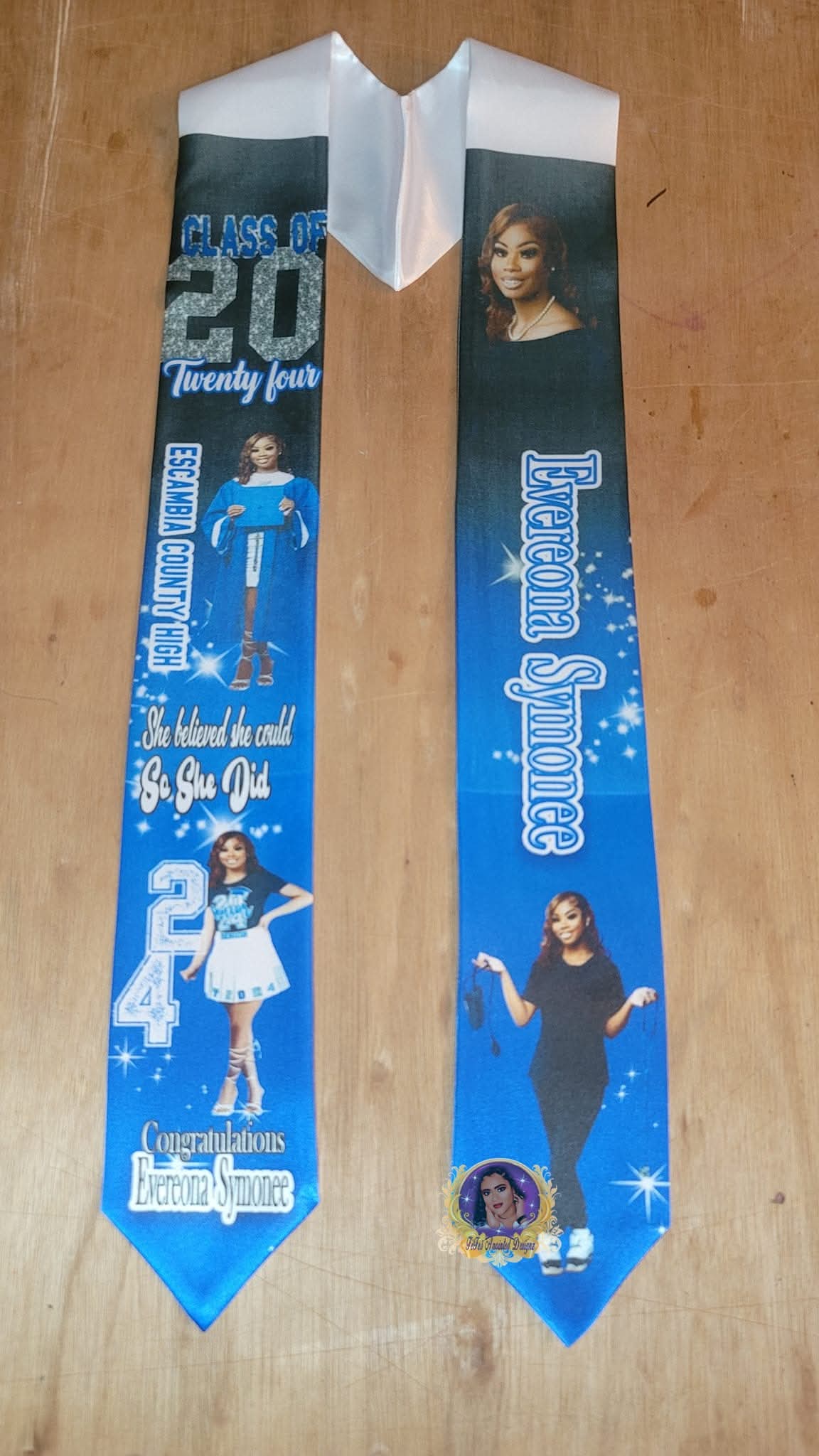Personalized Graduation Stole, example 5